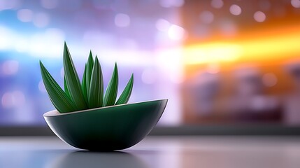 Green handprint abstract colorful background