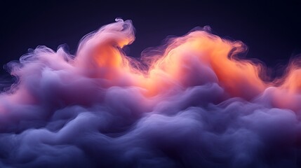 Abstract Colorful Smoke Cloudscape.