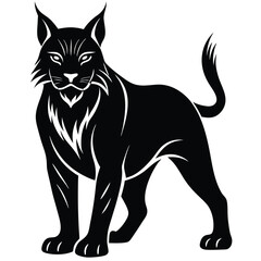 Bobcat vector shilhouette single Icon 
