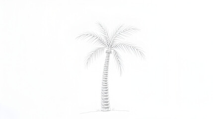 Obraz premium Palm tree drawn with a gel pen. Areca catechu