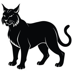 Bobcat vector shilhouette single Icon 