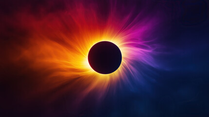 Obraz premium color solar eclipse poster