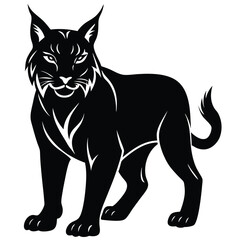 Bobcat vector shilhouette single Icon 