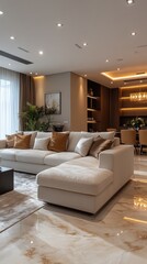 Fototapeta premium Luxurious Modern Living Room Interior Design