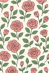 seamless pattern with roses