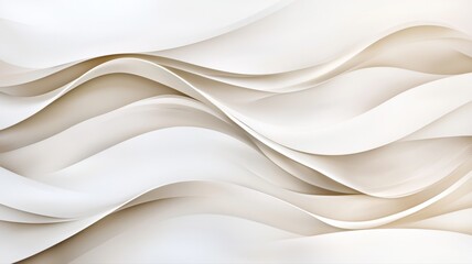 Obraz premium Elegant abstract background featuring smooth, flowing white curves with soft shadows and highlights.
