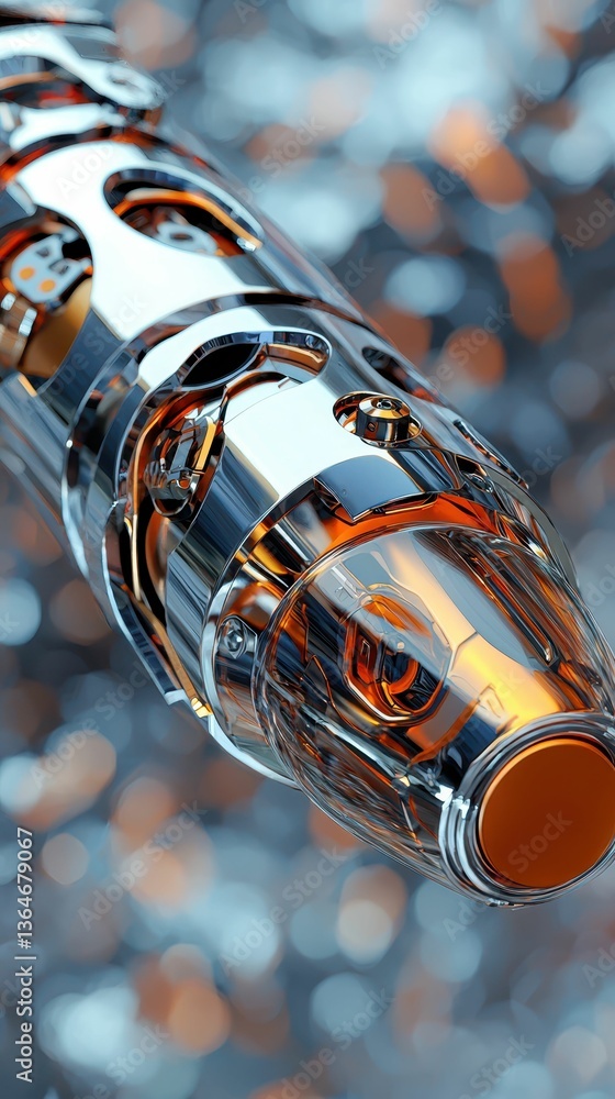 Poster futuristic bullet design with unique fusion and conceptual art elements