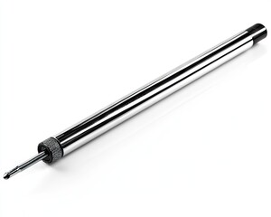 Chrome-plated metal rod with adjustable end cap