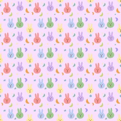 Cute Pastel Bunny Pattern
