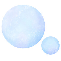 Watercolor Light Blue Bubbles Illustration