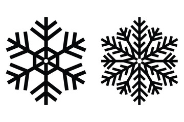 Stylized Snowflake Logo Vector Emblem for Winter