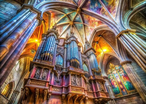 Surreal Avila Cathedral Pipe Organ: Dreamlike Choir Interior