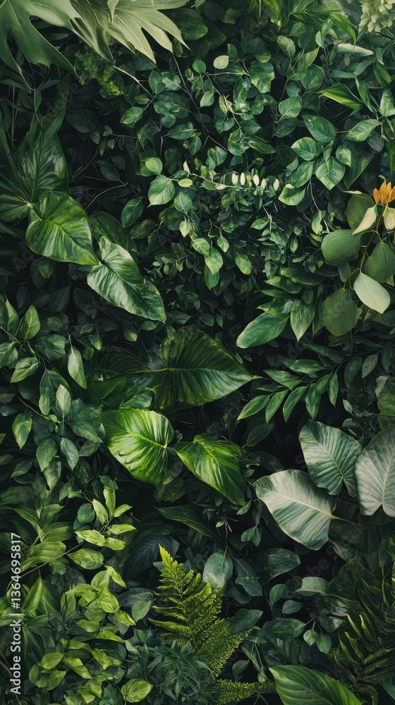 Aufkleber lush greenery with dynamic layers of foliage creating a vibrant scene