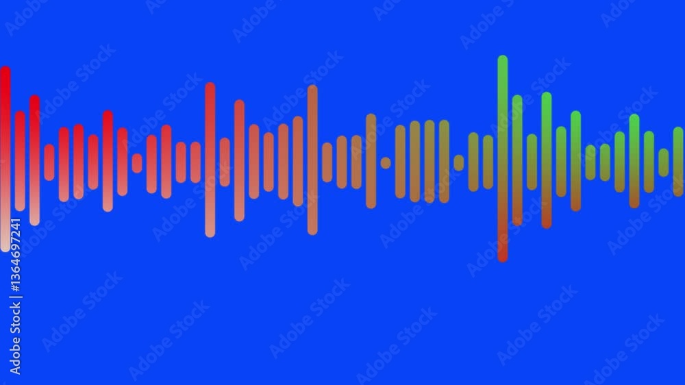 Poster dynamic equalizer visual effect, abstract sound waves, digital simple equalizer (sound wave), on iso