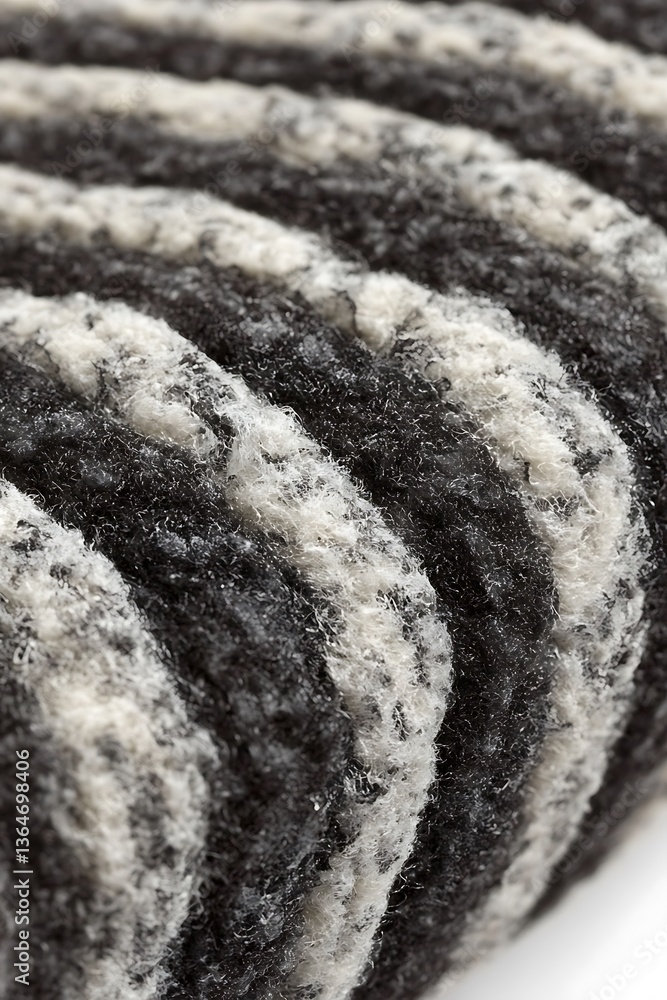 Poster woven monochrome rug close-up capturing textural depth and subtle patterns