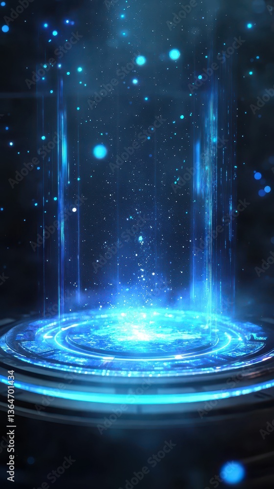 Aufkleber interactive 3d visualization of a futuristic microwave interface