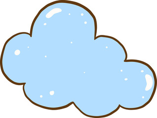Cute Fluffy Cloud Simple Hand Drawn