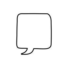 Naklejka premium Speech bubble vector icon. Chat illustration sign. Message symbol. Text bubble logo.