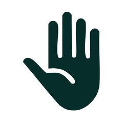 Obraz premium Vector Bold and Stylized Hand Silhouette with Strong Contrast and Elegant Simplicity for Modern Graphic Use