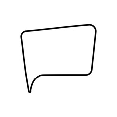 Speech bubble vector icon. Chat illustration sign. Message symbol. Text bubble logo.