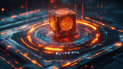 Glow Cube on Tech Platform