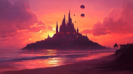 Dark Castle Island Sunset