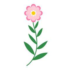 Spring flower icon vector. Flower illustration sign. Garden symbol. Greenhouse logo.
