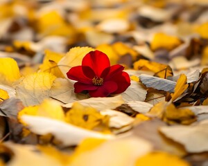 autumn leaves on the ground