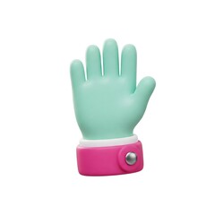 Obraz premium 3D render of a cartoon hand making a 