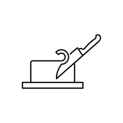 Cooking icon editable stroke: a piece of butter