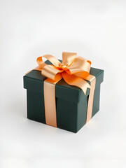 Obraz premium Stunning gift box with satin ribbon on white isolated perfect for festive promotions