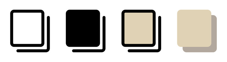 Modern copy icon with simple and elegant design. Ideal for editing, writing and productivity applications.