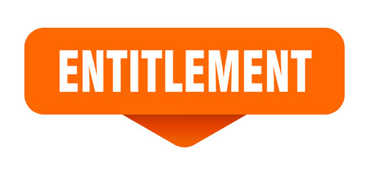 entitlement sticker. entitlement sign on transparent background