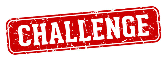 challenge rectangular sign. challenge stamp