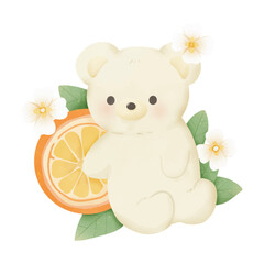 Cuddly Bear and Vibrant Orange