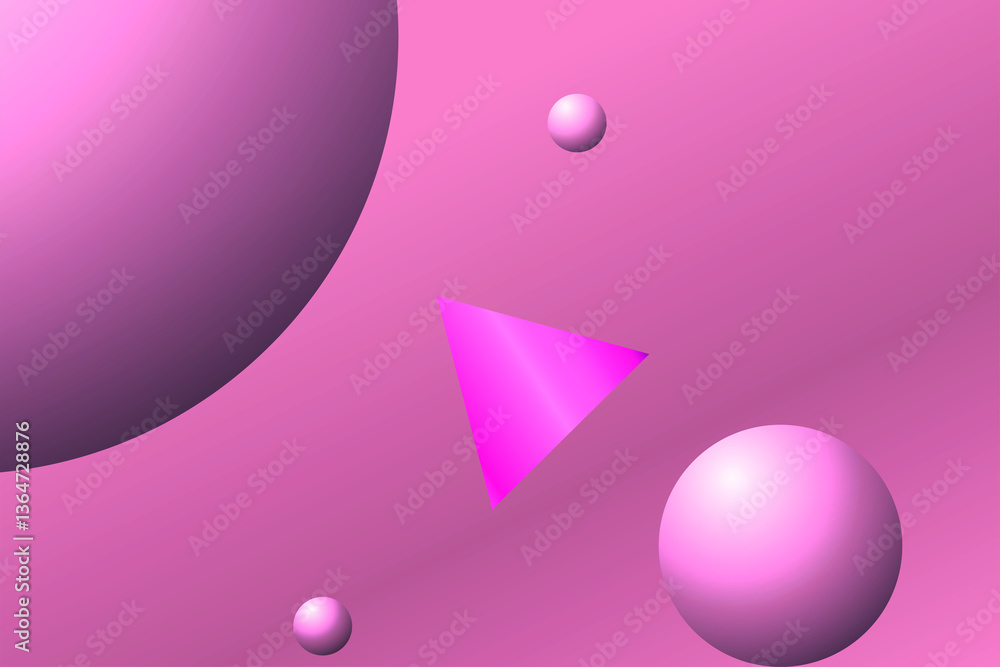 Poster geometric pattern featuring triangles and circles in a repeated design for creative backgrounds