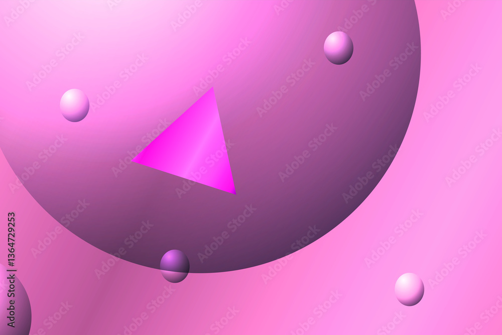 Poster geometric pattern featuring triangles and circles in a repeated design for creative backgrounds