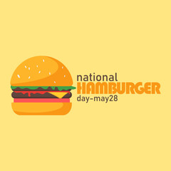 vector graphic of National Hamburger Day ideal for National Hamburger Day celebration