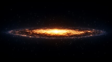 Fototapeta premium Glowing cosmic galaxy with bright core.