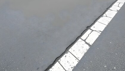 Fototapeta premium Abstract Aerial View of an Asphalt Road and White Sidewalk