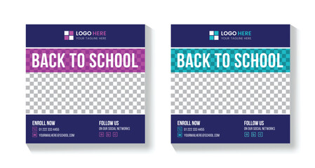 Educational Social Media Post Template Flyer | Facebook Post | Twitter Post | LinkedIn Post | Square Post