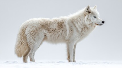 Obraz premium Majestic Arctic Wolf in Winter Wonderland