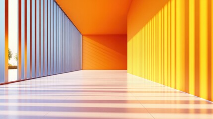 Modern Orange Interior Architectural Design