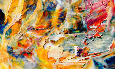Abstract art background . Hand painting artwork on canvas .