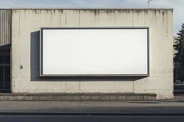 Ultra Hd Image of Billboard Mockup on a Wall in Front of a Building