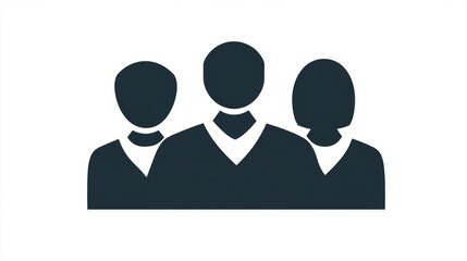Flat Icons of People Groups (Users/Friends) for Seamless App & Website Integration