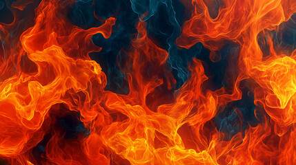 A stunning blend of teal and orange flames swirling together, enhanced for a cinematic and high-energy texture.