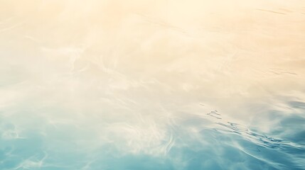 Obraz premium Calm water scene, serene gradient of soft blues and beige, tranquil background perfect for relaxation or meditation themes.