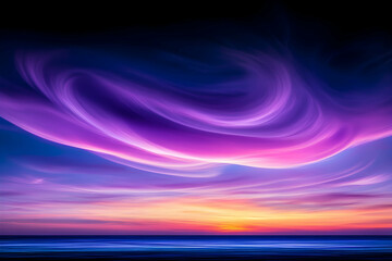 Abstract sunset over the sea