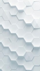 Fototapeta premium Clean and sleek hexagonal pattern in white for futuristic tech concept, futuristic, abstract